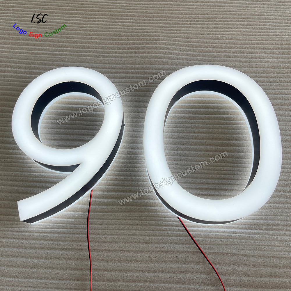 Custom Double Sided Luminous Letter Acrylic Face Front Light and Back Lit Signs for Shop Sign