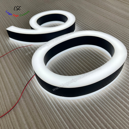 Custom Double Sided Luminous Letter Acrylic Face Front Light and Back Lit Signs for Shop Sign