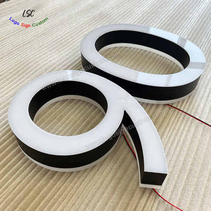 Custom Double Sided Luminous Letter Acrylic Face Front Light and Back Lit Signs for Shop Sign