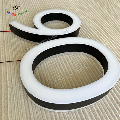 Custom Double Sided Luminous Letter Acrylic Face Front Light and Back Lit Signs for Shop Sign