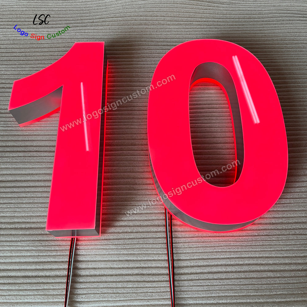 Custom 3D Double Sided Luminous Sign Acrylic Face Lit and Back Lit RGB Magic LED Shop Letter Signs