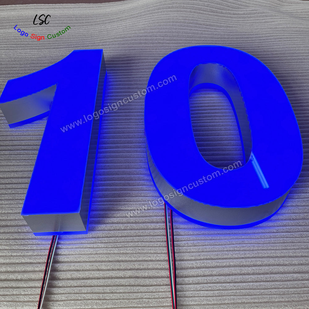 Custom 3D Double Sided Luminous Sign Acrylic Face Lit and Back Lit RGB Magic LED Shop Letter Signs