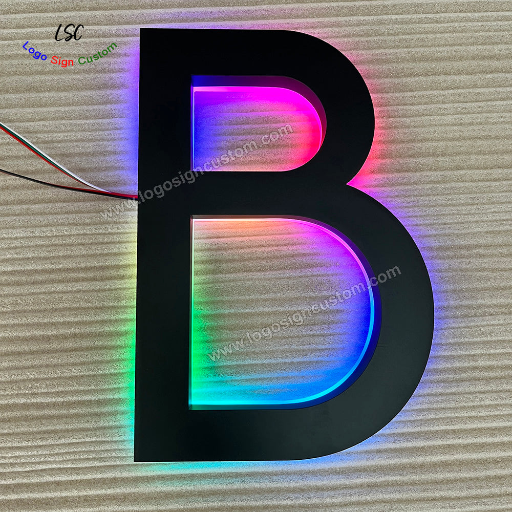 Custom Magic LED Backlit Metal Signboard RGB Night Club Signs for Outdoor Signage Waterproof