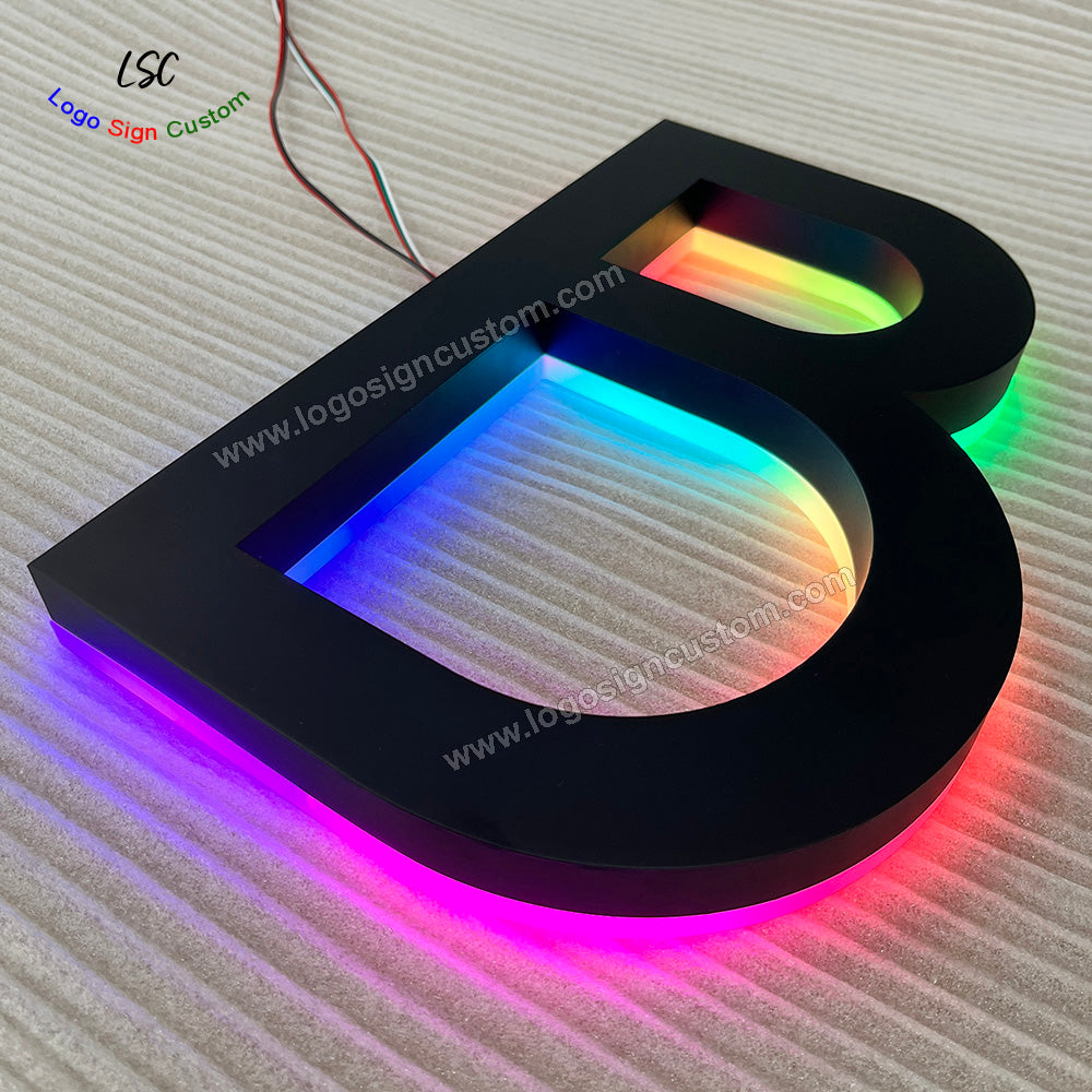 Custom Magic LED Backlit Metal Signboard RGB Night Club Signs for Outdoor Signage Waterproof