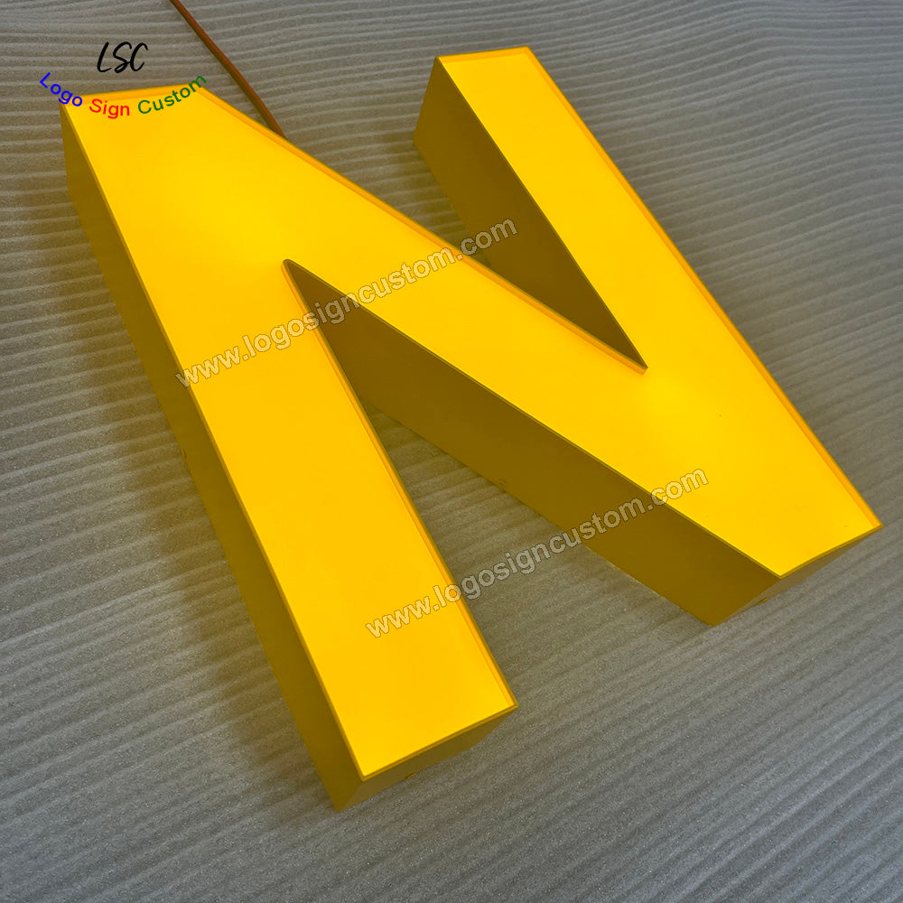 Custom Attractive Acrylic Face Lit LED Store Lights Shop Signs for Outdoor Advertising Design