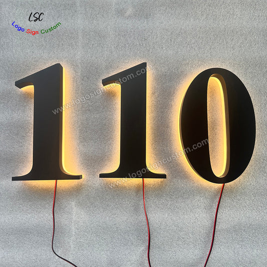 Custom LED Numbers Stainless Steel Backlit House Number Signs for New House Gift