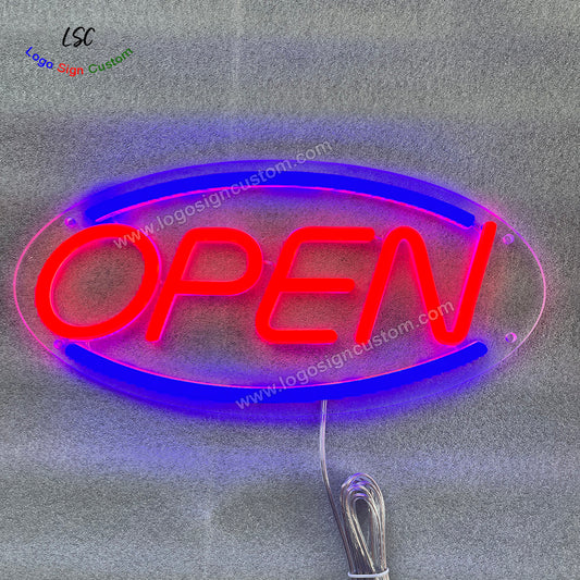 Custom Acrylic LED Neon Sign Shop OPEN Signs for Store Decoration