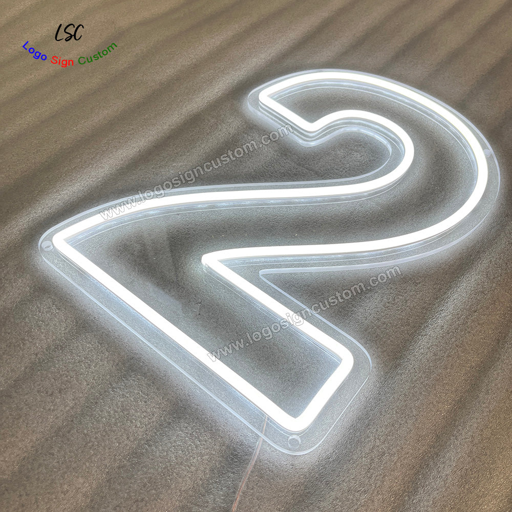 Custom 2nd 15th 21st 30th Birthday Party LED Number Lights Neon Sign for Party Decorations